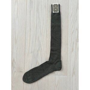 Pantherella Long Fine Wool Blend Rib Socks Khaki Mix